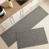 Alfombra de Piso Sencilla de Color Sólido Imitación Sisal, Felpudo Impermeable y a Prueba de Aceite para Cocina, Juego de Dos Piezas, Antideslizante, Resistente al Desgaste, Fácil de Cuidar, Alfombra a Prueba de Polvo