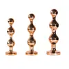 Novo Plug Anal Metálico de Três Bolas Cor Rose Gold para Adultos Masculino e Feminino Suprimentos Eróticos Brinquedo de Masturbação e Sedução Plug Anal