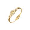 Pulsera de Acero de Titanio con Diseño Micro-incrustado Finamente Pulido de Moda Europea y Americana Transfronteriza para Mujer Recortada Flor de Cuatro Hojas de Alto Brillo Lujo
