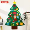 Árvore de Natal de Feltro para Pendurar na Parede Dobrável Bolsa de Material para Pendurar na Parede Decorações Criativas Famosas na Internet para Casa com Luzes Enfeites para Pendurar