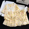 Pijama de Estilo Coreano para Niños Verano Manga Corta Algodón Nube Estilo Princesa Cuello Cuadrado Niñas 2026 Nuevo Lindo Ropa de Casa