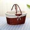 Cesta de piquenique de vime de salgueiro, cesta de colheita, brinquedo de tecido, cesta de frutas, cesta de flores, cesta de compras, cesta de armazenamento