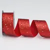 Brillo Super Flash Estrella Lentejuela Oro y Plata Cinta Roja Lazo de Fiesta Navideña Decoración de Regalo Cinta Transfronterizo