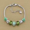 Pulsera de cuentas de flores con aceite de pájaro carpintero de aleación DIY, suministro especial transfronterizo, 18,5 cm, ajustable