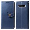 Adecuado para Funda de Cuero para Teléfono Móvil Samsung S24 Ultra Patrón de Cuero Hebilla Redonda S23Plus Monedero Tarjetero Cubierta Protectora