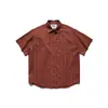 Roupas Masculinas Beijie 2026 Verão Novo Estilo Étnico Retrô Camisa de Manga Curta com Bolso Canguru Masculino Jaqueta Fina