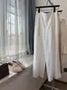 Estilo Minimalista Old Money, Relájate durante el Verano, Pantalones Frescos de Pierna Ancha de Nueve Puntos de Tencel y Lino, Pantalones Casuales de Pierna Recta