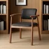 Cadeira com Braço Minimalista Moderna, Cadeira com Encosto Estilo Nórdico, Cadeira para Reunião na Varanda, Cadeira de Chá para Lazer, Cadeira de Anfitrião, Cadeira Individual