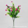 Atacado de fábrica flor artificial flor falsa plástico flor seca 7 garfos 35 eucalipto buquê de rosas planta verde planta em vaso