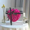 Caixa de Presente com Espelho de Rosa em Formato de Coração e Flor Eterna, Presente de Dia dos Namorados para Namorada, Melhor Amiga, Esposa, Presente de Aniversário