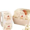 Etiquetas adhesivas para rollos de postre, pegatinas adhesivas para botellas, etiquetas impermeables para envases de alimentos
