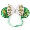 Decorações de Halloween Orelhas de Mickey Ajustáveis Faixa Elástica para Cabeça Adultos Crianças Faixa de Cabelo de Nylon Acessórios de Cabelo para Menina de Aniversário