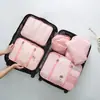 Bolsa de Armazenamento Multifuncional de Viagem com Sete Peças Conjunto de Bolsas Organizadoras e de Classificação de Roupas para Mala Conjunto de Oito Peças
