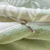 Conjunto de Quatro Peças de Flor Estéreo Relevada Fresca em Lã Leite para Inverno Espessado Quente Coral Fleece Plus Veludo Roupa de Cama 3