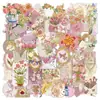 50 Adesivos de Flor Hot Stamping Suitcase Copo d'Água Caderno Capa de Celular Tablet Decoração DIY Adesivos à Prova d'Água