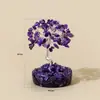Adorno de Árbol de Cristal Árbol de la Vida de Cristal Natural con Base de Grava de Cristal Árbol de Yoga Decoración Creativa para el Hogar y la Oficina