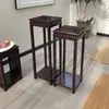 Suporte de flores de madeira maciça no estilo Huizong da Dinastia Song Chinesa, de chão, feito de carvalho vermelho e olmo, adequado para bonsai e aquários, suporte de flores simples para interior de alta resistência