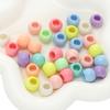 6-20mm Acrílico Color Helado Cuentas de Agujero Grande Cuentas de Mano Cuentas de Colores Mezclados Cuentas Redondas Accesorios DIY Hechos a Mano
