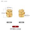 Artesanía Chapada en Oro de 18 Quilates 12 Signos del Zodíaco Arena de Dinero Accesorios Dorados Cuentas Pulsera Tejida DIY Materiales para Accesorios Amuleto de la Suerte Cuentas Sueltas
