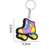 Patines Rosas Barbie Accesorios Transfronterizos Llavero de Dibujos Animados Llavero de Goma Blanda de PVC Colgante para Bolso Pequeño Regalo