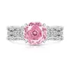 Anel de Flor de Gelo e Rosa Cortado em Renda, Super Brilhante, Anel de Diamante de Alto Carbono para Mulheres com Pedras Preciosas Coloridas Incrustadas, Venda Quente ao Vivo, Dropshipping de Peça Única