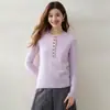 ¡Se ve genial solo o en capas! Este suéter de punto de cachemira suave y versátil para mujer, de cuello redondo, relajado y casual, es perfecto para cualquier ocasión