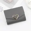 Billetera corta de moda con personalidad para mujer, bolso corto versátil en forma de corazón para mujer, monedero, tarjetero, porta tarjetas