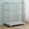 Fábrica de Ropa Carrito de Transferencia por Riel Alto Carrito para Cortar Materiales en Taller Carrito con Estante de Doble Capa Carretilla de Mano con Rueda Universal