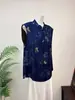 Zhi Li Blusa Exterior Elegante Jacquard Estilo Chino Nuevo 2026 Verano Nuevo Chaleco de Cuello Alto para Mujer