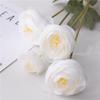 Flor de simulación de 4 cabezas, loto de rocío, simulación de rosa de té, flor falsa, material floral para boda, decoración de boda, flor de simulación, accesorios para fotos, flor falsa