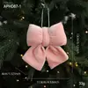 Novo Laço de Natal Pingente de Natal Rosa Decoração de Casamento de Veludo Decoração de Pingente para Árvore de Natal