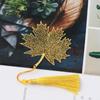Marcador de Página de Latón con Forma de Hoja de Ginkgo Doble Wutong Regalo para Estudiantes Extranjeros Marcador