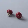 Diseño de Nicho Pendientes de Metal Esmaltado con Forma de Perla de Gama Alta Clavillos de Plata S925 Pendientes Pequeños y Delicados de Estilo Francés