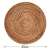 Atacado Artesanal Outono Rattan Vietnamita Tapete de Rattan Conjunto Porta-copos Anti-Queimadura Tapete para Panela Tapete de Isolamento Térmico Armazenamento de Madeira Acessórios para Conjunto de Chá
