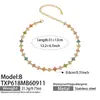 Conjunto de colar, pulseira, anel e brincos Mili estilo europeu e americano em aço inoxidável banhado a ouro com zircônia cúbica flor de quatro pétalas personalizado tendência, atacado
