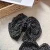Pinza para el Cabello de Chifón con Lunares Atmosféricos y Lazo para Mujer 2026 Nuevo Pinza de Garra para Recogidos en la Parte Trasera de la Cabeza Moda de Hada Versátil
