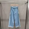 Jeans de pierna ancha rectos holgados adelgazantes de cintura alta con cordones, estilo chica guapa, nuevos para primavera y otoño
