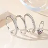 Anillo de Luz de Zirconia Incrustada en Oro Real Chapado en Cobre Transfronterizo Europeo y Americano Lujo Ligero Sensación de Alta Gama Anillo para el Dedo Joyería de Mano Versátil Fabricante Venta al por Mayor en Stock