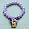 Comercio exterior transfronterizo pulsera de dibujos animados linda para niños, perla artificial, pulsera de cuentas de princesa, joyería de resina colorida al por mayor