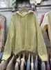 Suéter Ligero con Capucha Hueco 2025 Primavera y Verano Nuevo Holgado Suave tipo Cera Diseño Suéter Pulóver Moda para Mujer