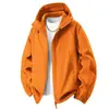 ¡Aroma a hierba limón! Chaqueta con capucha de moda para pareja de otoño e invierno, abrigo holgado estilo americano para hombre, cortavientos