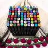 Set de Marcadores de Arte Graffiti para Estudiantes y Niños, Doble Punta a Base de Aceite Específico para Arte Dibujo a Mano, 80 Colores