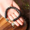 Pulsera DIY Auténtica de Grado Descendiente Qinan de Hainan Adornos Auténticos de Madera para Pulsera de Hombres y Mujeres Material Viejo Aceite Negro