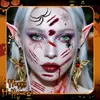 Combinación de Pegatinas de Tatuaje con Elementos de Horror Sangriento Oscuro de Halloween Transfronterizo, Maquillaje de Miedo y Divertido, Estilo Atmosférico, Oscuro
