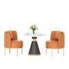 Mesa e Cadeiras para Escritório de Vendas Combinação Café Moderno Hotel Clube Recepção Mesa de Negociação Mesa Redonda Pequena de Lazer Luxo Leve