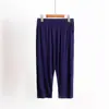 Calças Cropped de Modal Femininas Casuais Básicas Calças de Casa Calças Esportivas Dança Yoga Tamanho Extra Grande Largas Roupa Externa Calças Verão