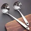 Colher de Sopa Espessada de Aço Inoxidável, Escorredor, Colher Grande e Pequena para Sopa e Mingau de Cabo Longo, Colher para Panela Quente Doméstica, Colher com Filtro