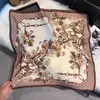 Nuevo Pañuelo Cuadrado Pequeño Estilo Coreano de 70*70 cm para Mujer, Pañuelo de Seda para Primavera y Verano, Delgado Protector Solar para el Cuello, Protector de Cuello, Versátil para Atar Bolsas y Diademas