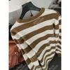 26 Novo Estilo de Início de Primavera Lã de Alpaca Quente Mistura Solto Emagrecedor Gola Redonda Suéter de Tricô Preguiçoso
