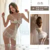 Kameixue Roupa de Servente Lingerie Sexy com Gravata Borboleta, Camisola Transparente com Recortes Fantasia para Role Play 1888
